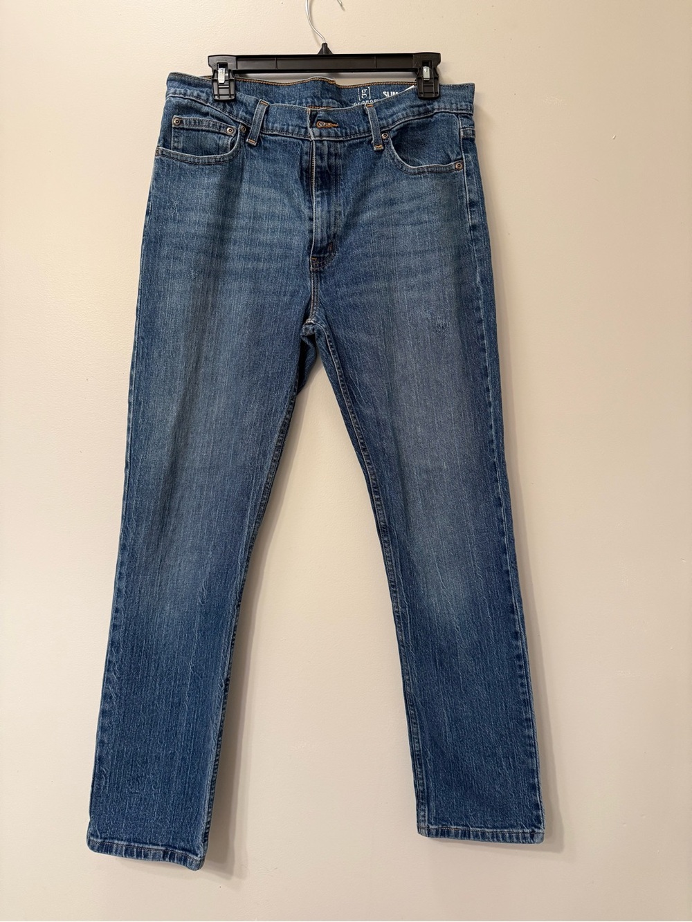 George Men's Straight Jeans in Medium Blue 34x30